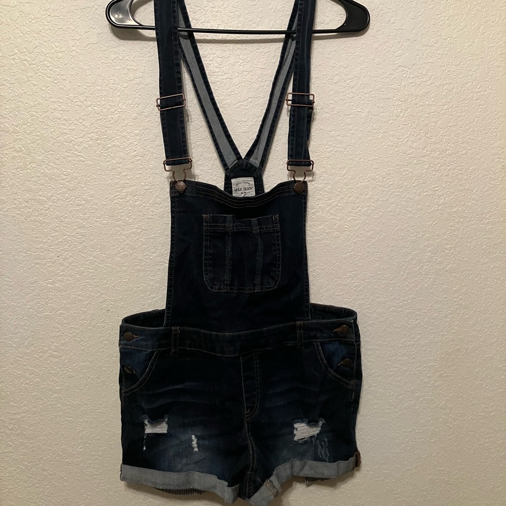 Overall Jean Shorts
